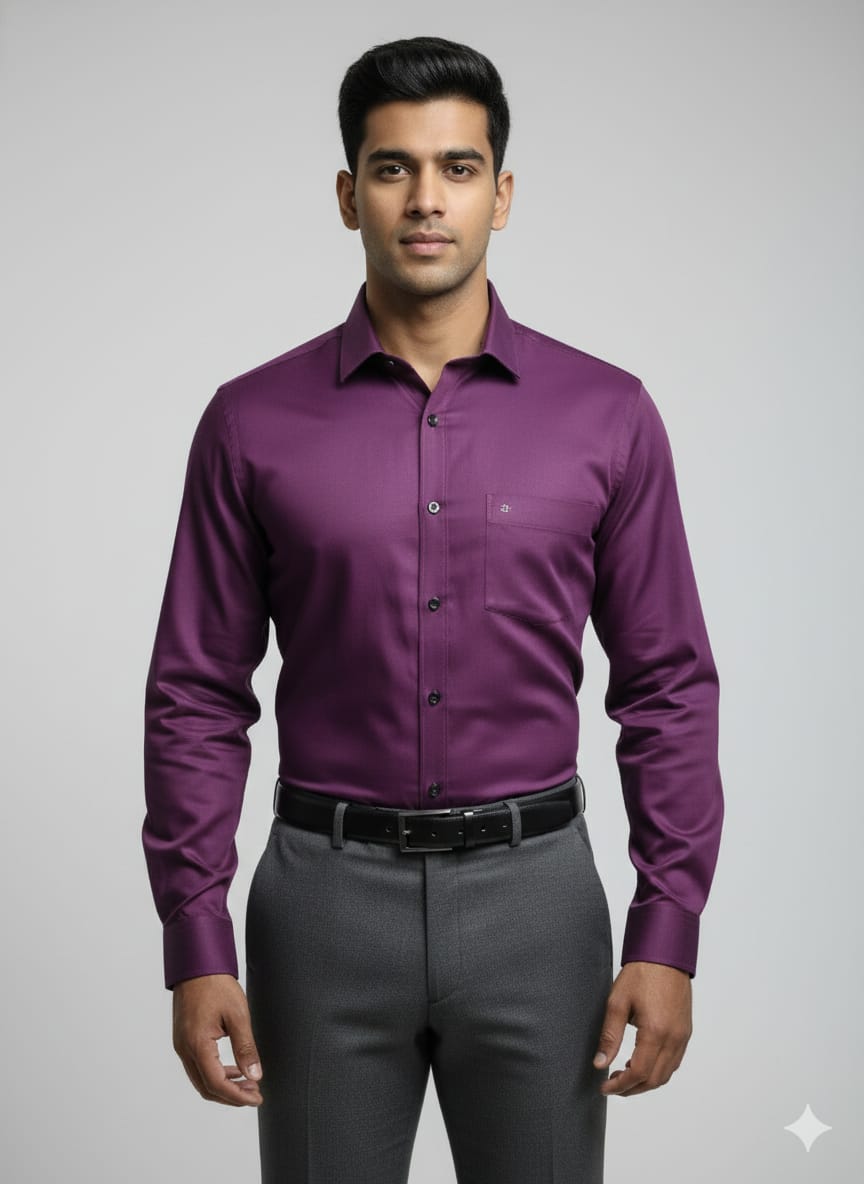 Men's solid party wear shirt