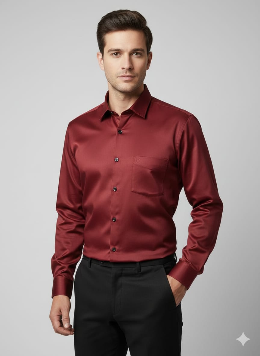 Men's solid party wear shirt