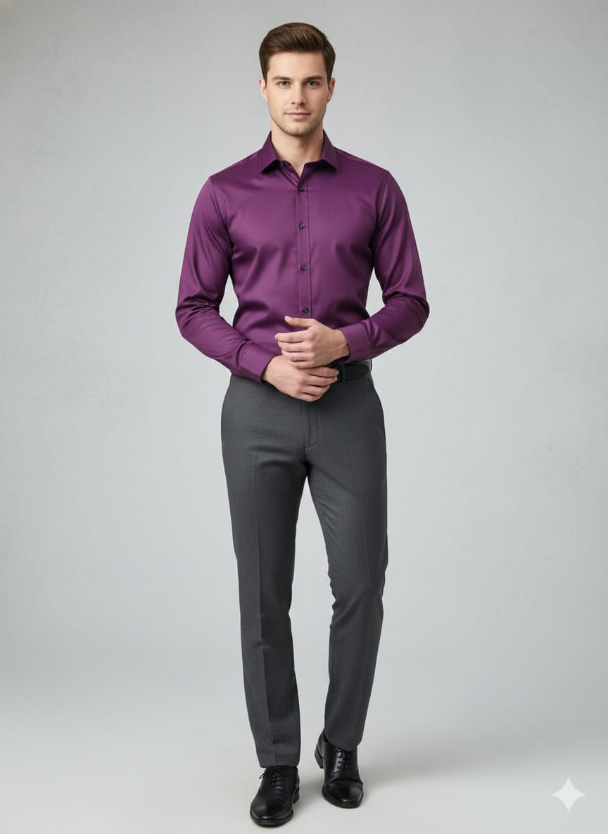 Men's solid party wear shirt