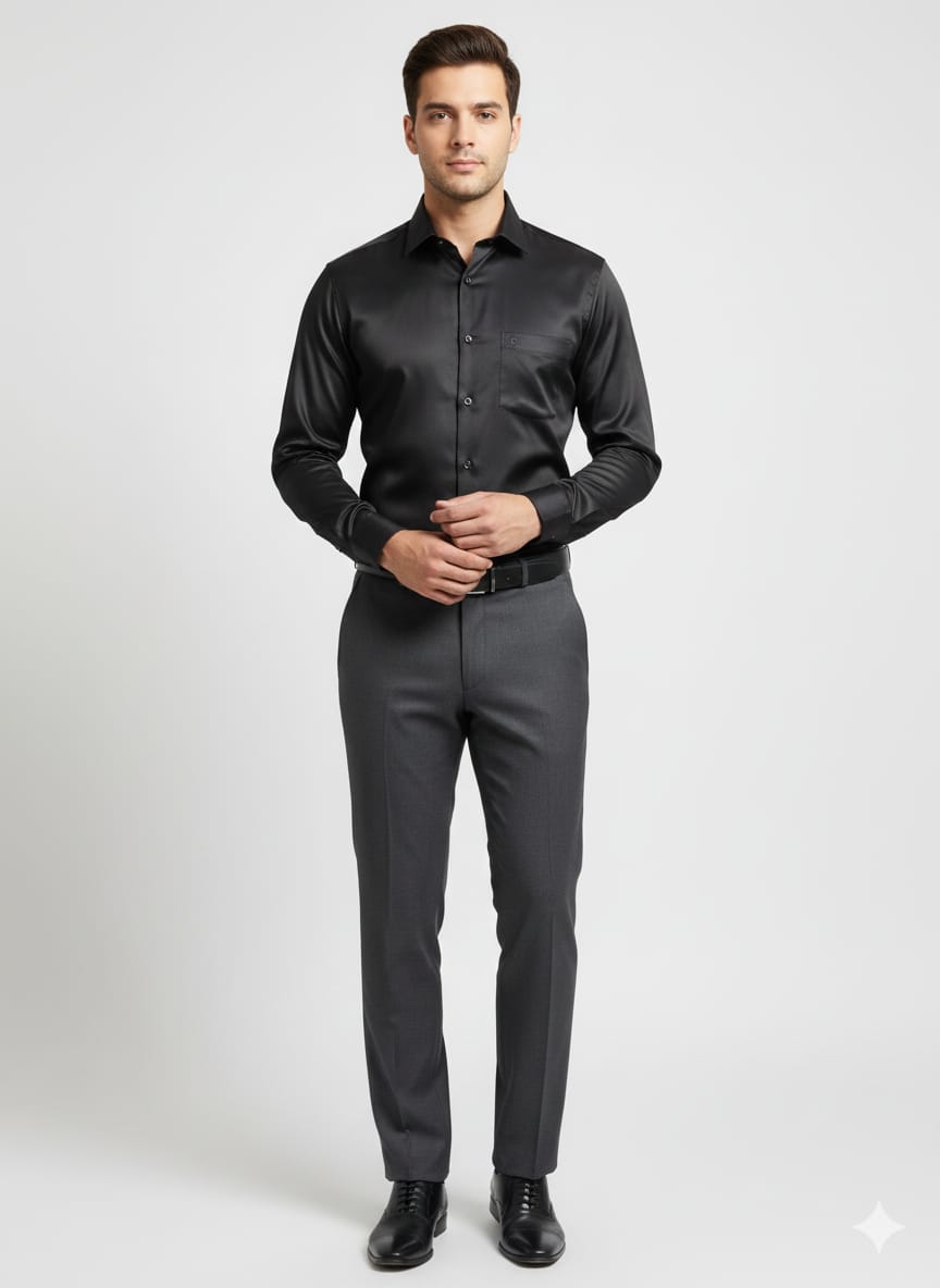 Men's solid party wear shirt